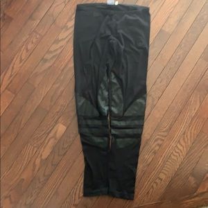 Adidas leather logo leggings